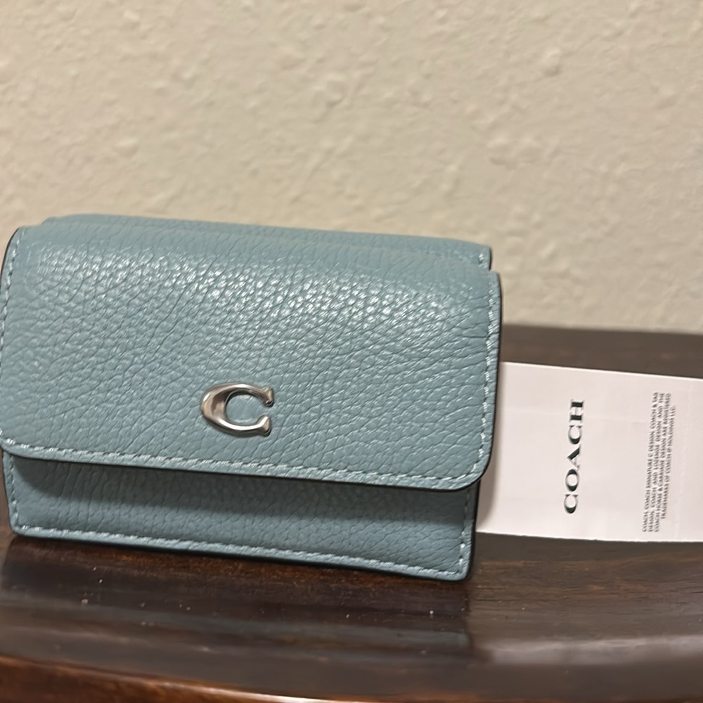 Coach Light Blue Leather wallet - Picture 2 of 5